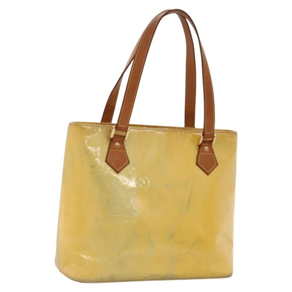 LOUIS VUITTON Monogram Vernis Houston Hand Bag Gris M91053 LV Auth BA1040 - Picture 1 of 16